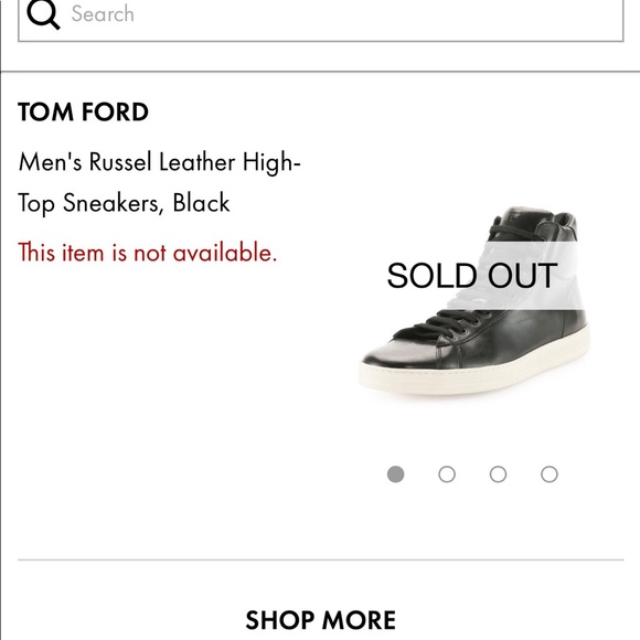 Tom Ford Hi Top Leather Sneakers - Picture 14 of 16